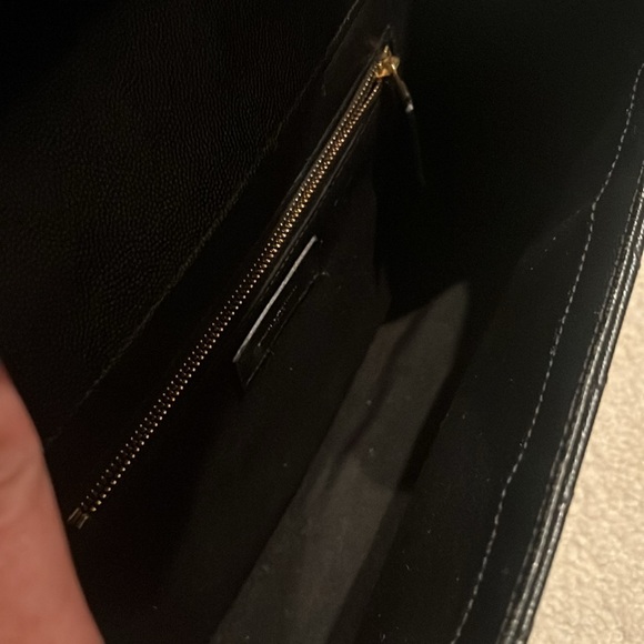 Large YSL pebbled leather black 2 way bag - Picture 10 of 11